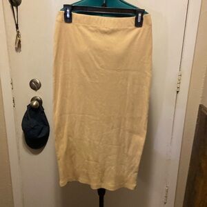 Maxi Sweater Skirt Ribbed Med Bagatelle Collection  Tan